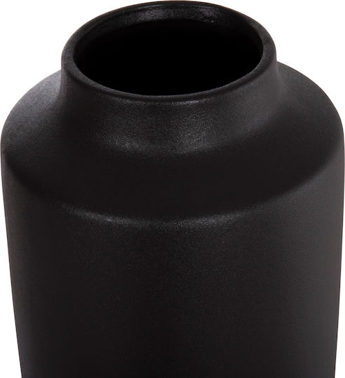 HomeMarkt Διακοσμητικό Βάζο Κεραμικό Galad Μαύρο Φ18xΥ40cm