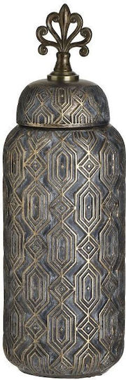 Inart Decorative Vase Gold 13x13x39cm