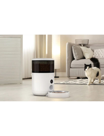 Petoneer NutriVue Automatic Stainless Steel Feeder for Dog & Cat 2.6lt 31.2cm in White Color with Wi-Fi