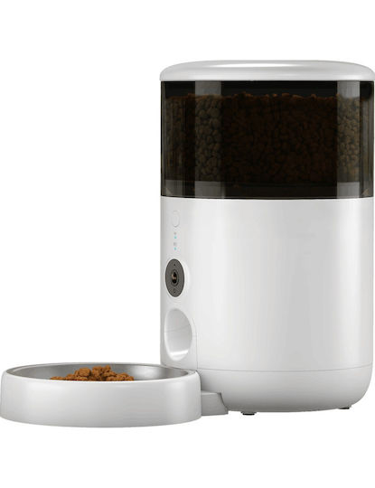 Petoneer NutriVue Automatic Stainless Steel Feeder for Dog & Cat 2.6lt 31.2cm in White Color with Wi-Fi