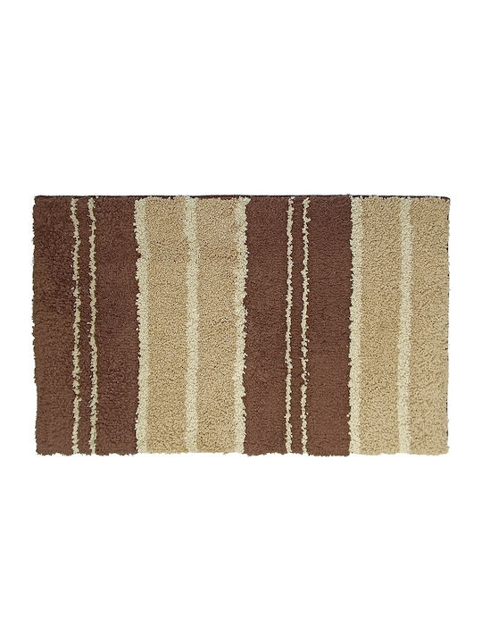 San Lorentzo Πατάκι Μπάνιου Βαμβακερό Horizon Lines 1700893BROWN Καφέ 50x80εκ.