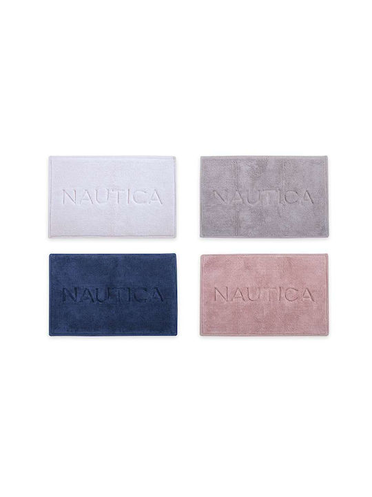 Nef-Nef Homeware Badematte Baumwolle Rechteckig Nau Coast Weiß 50x80cm