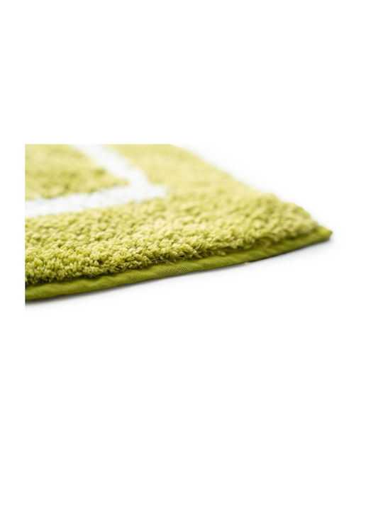 Sdim Rutschfest Badematte Baumwolle Rechteckig Space 801-4585-006 006 Lime Green 45x85cm