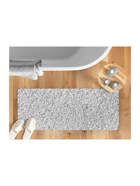 Kipper Πατάκι Μπάνιου Microfiber Leandra 3574388021348 Γκρι 50x120εκ.