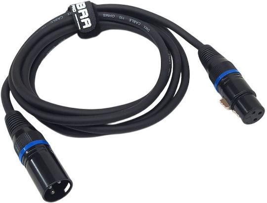 Cobra Cable XLR male - XLR female Μαύρο 2m (DMX0-02LB)