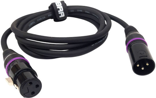 Cobra Кабел XLR мъжки - XLR женски Черен 1.5м DMX0-015P