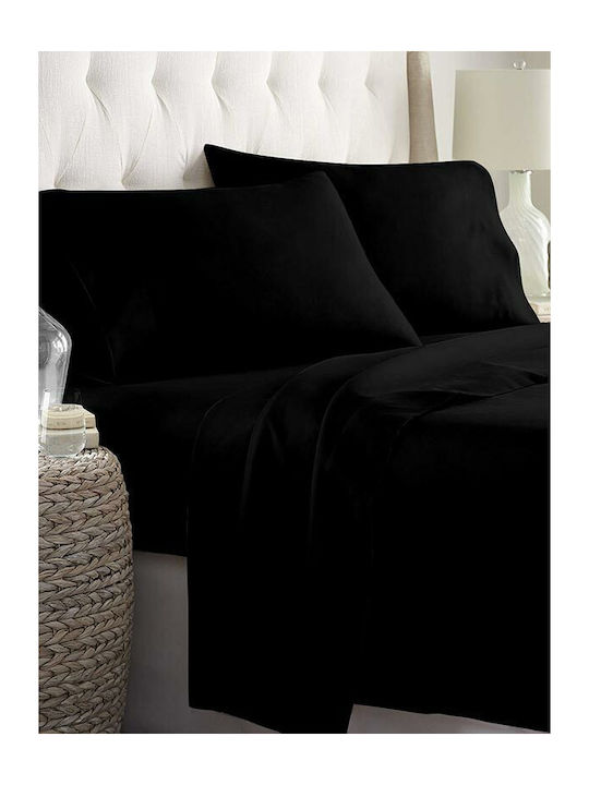 Sunshine Sheet Sets Queen 220x250cm. Menta 152 208 Black 4pcs