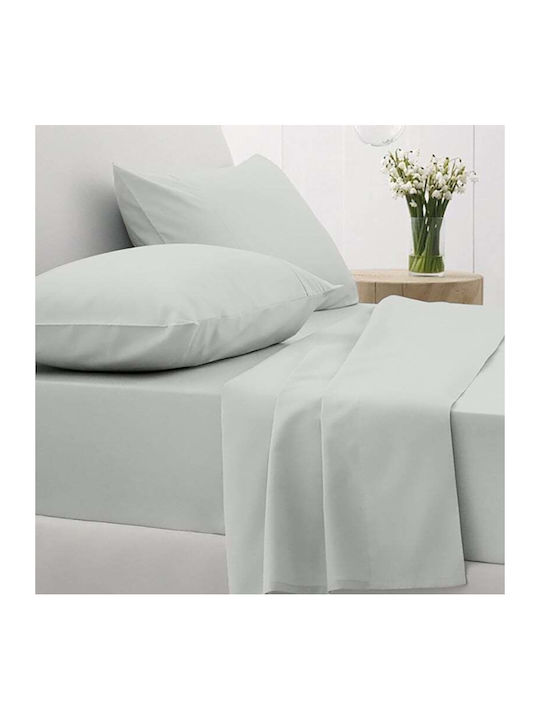 Sunshine Cotton Feelings 151 Σετ Σεντόνια Υπέρδιπλα με Λάστιχο 170x205+30εκ. 106 Light Grey (4τμχ)