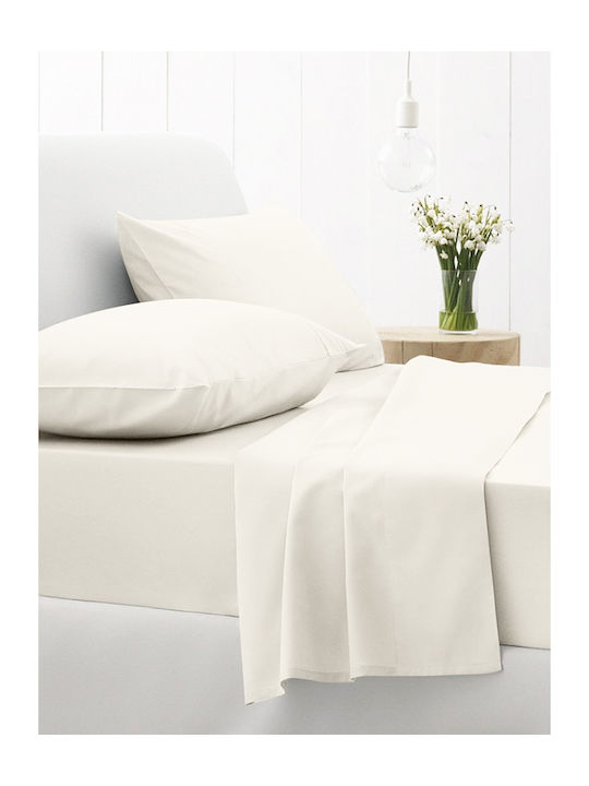 Sunshine Sheet Sets Queen 235x270cm. Cotton Feelings 151 White 4pcs