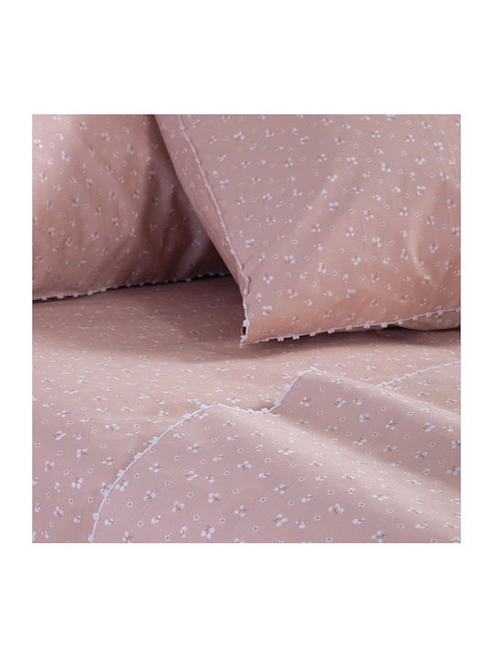 Nef-Nef Homeware Sissy Σετ Σεντόνια Υπέρδιπλα 240x270εκ. Ροζ (4τμχ)