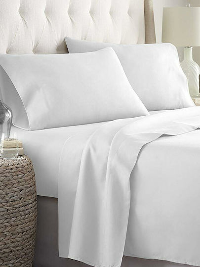Sunshine Sheet Sets Single 160x250cm. Menta 152 209 White 3pcs
