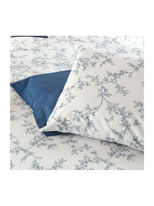 Rythmos Bettwäsche-Set Überdoppel 230x260cm. Odet Blue 4Stück