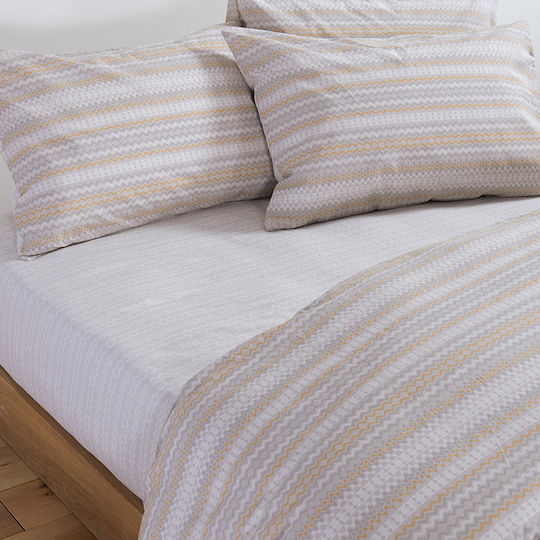 Nef-Nef Homeware Set Cearșafuri 240x270cm. Quantro Gri 4buc