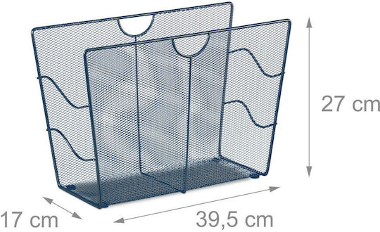 Suport reviste și ziare metalic antracit 27 X 39,5 X 17 cm