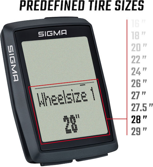 Sigma Sport Waterproof Wired Bike Counter