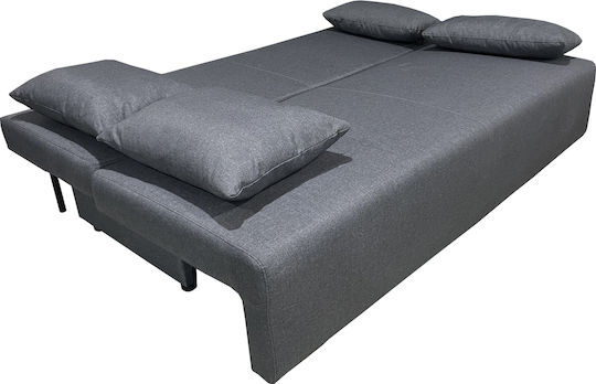 Urban Dreisitzer Sofa Bett mit Stauraum Dunkelgrau 194x93x72cm