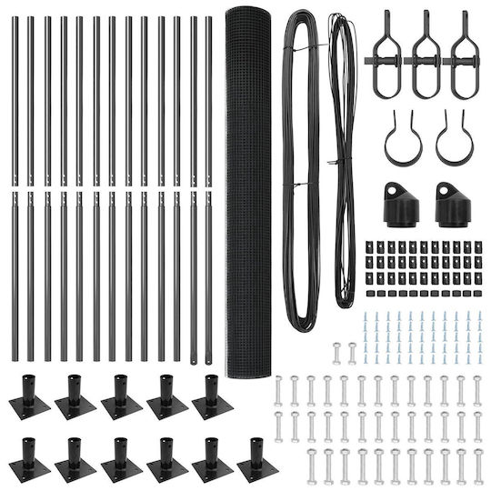 vidaXL Garden Fencing Material 1pcs Gray