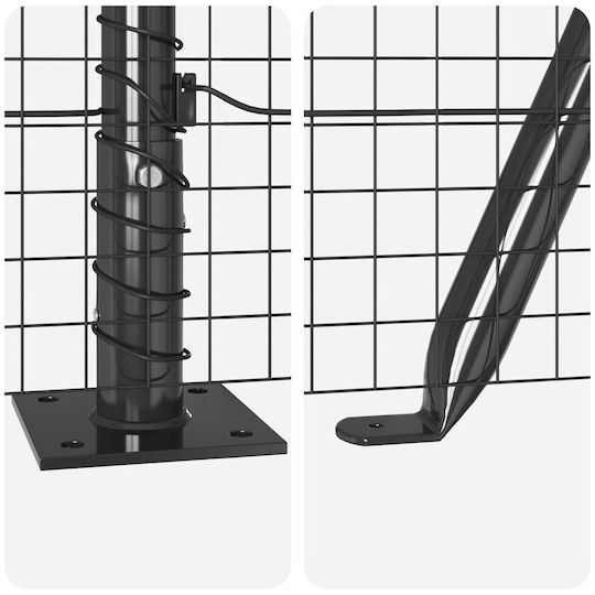 vidaXL Garden Fencing Material 1pcs Gray