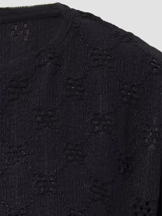 Women's Blouse Short Sleeve Black