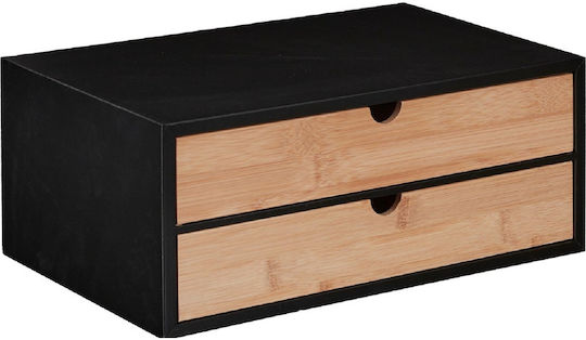 Relaxdays Sertar de birou 2 Locuri 33cmx21cmx14cm Bej