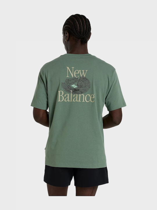 New Balance Debut Pitch Ancient Theater Graphic T-shirt Πράσινη