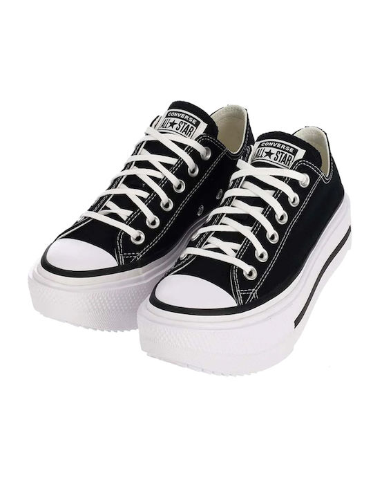 Lift Double Damen Flatforms Sneakers Schwarz / Weiß