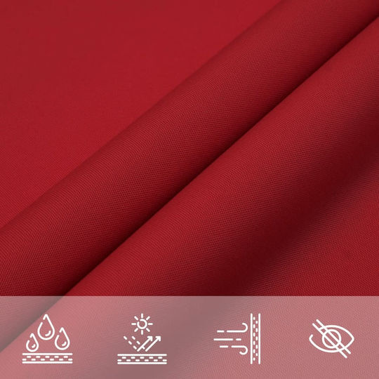 vidaXL Rechteckig Sonnensegel Rot mit PU-Beschichtung 2x3.5m
