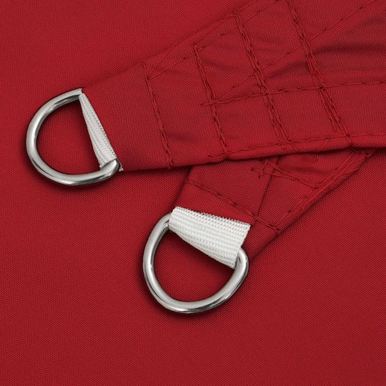 vidaXL Rechteckig Sonnensegel Rot mit PU-Beschichtung 2x3.5m