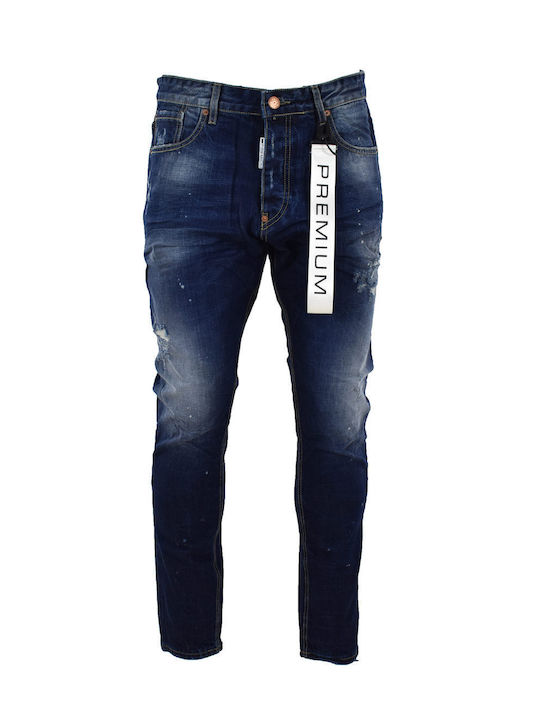 Men's Jeans Pants with Slim Fit Blue