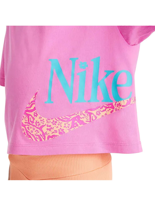 Kids' Set with Shorts Summer 2pcs Pink Boxy