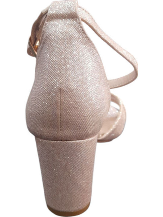 Sandals with Strass Gold