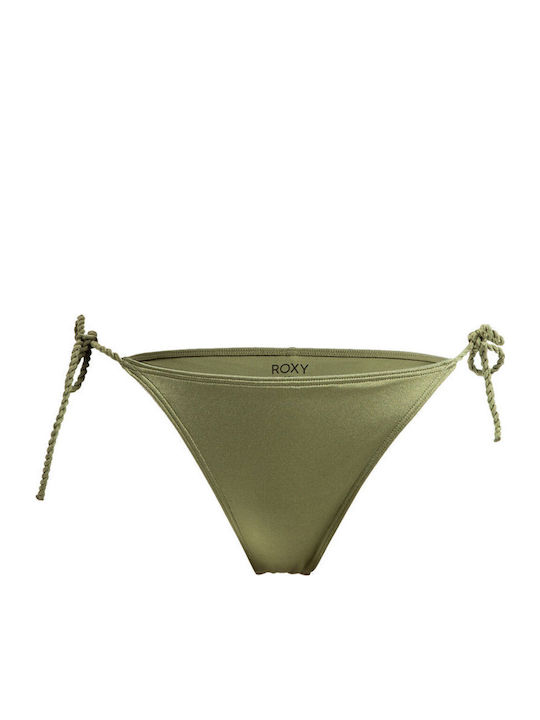 Cheeky Bikini Slip with Laces Loden Green