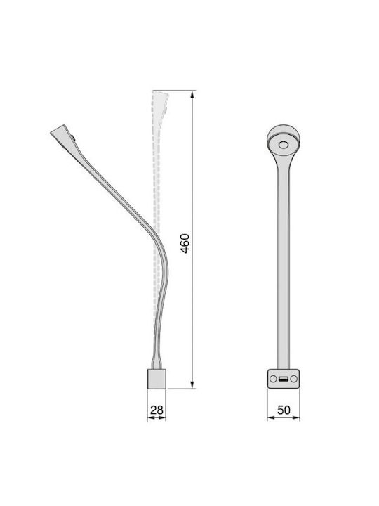 Emuca LED Schreibtischlampe mit flexiblem Arm in Schwarz Farbe