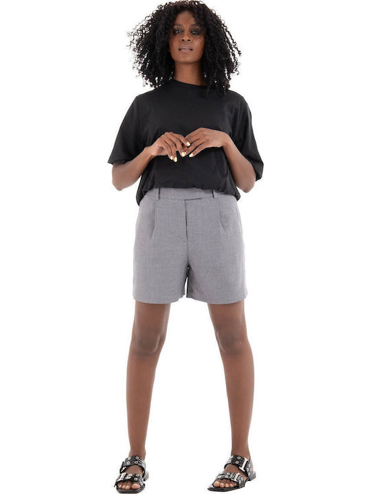 Linda Women's High-waisted Shorts Medium Grey Melange
