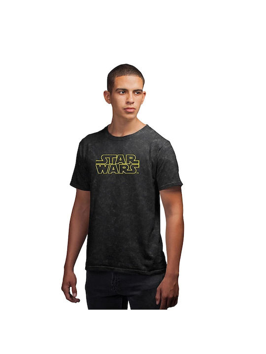 Тениска Cotton Division Star Wars Черен Stone Wash A New Hope Mswts024