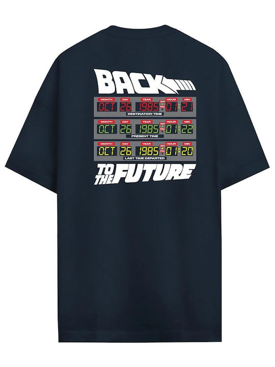 Cotton Division Back To Future Oversize T-shirt Navy Outatime Mbfts015 Cotton Division Back To Future Oversize T-shirt Navy Outatime Mbfts015