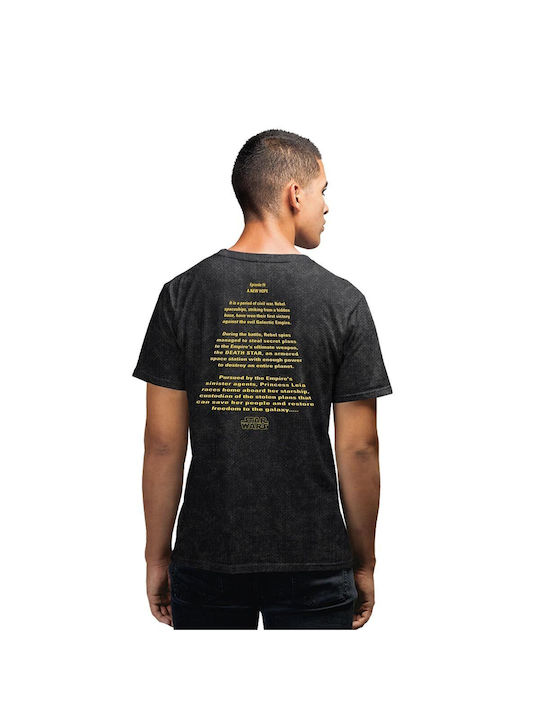 Cotton Division Star Wars T-shirt Black Stone Wash A New Hope Mswts024