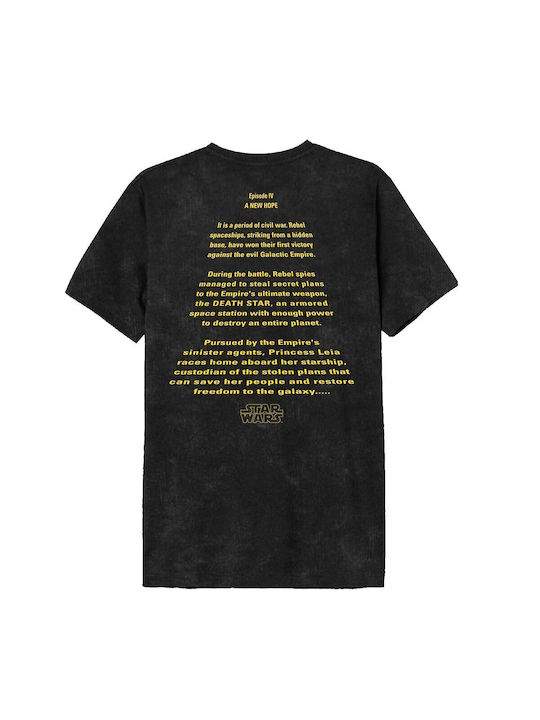 Cotton Division Star Wars T-shirt Black Stone Wash A New Hope Mswts024