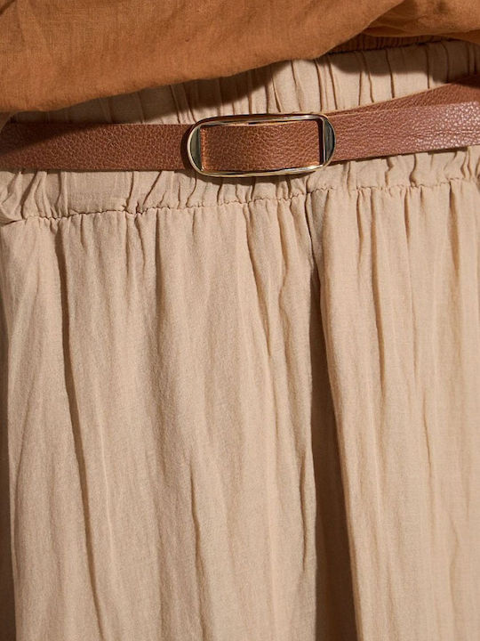 Hoch tailliert Maxi Rock Sand