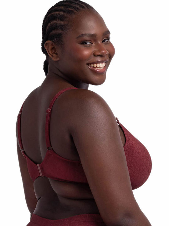 Curves Bikini Sutien Cu burete Burgundy