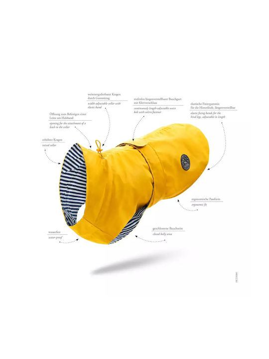 Hunter Yellow Waterproof / Windproof Dog Coat with 70cm Back Length