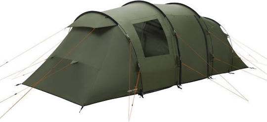Easy Camp Twin 6 Σκηνή Camping Τούνελ Πράσινη 4 Εποχών για 6 Άτομα 610x240x195εκ.