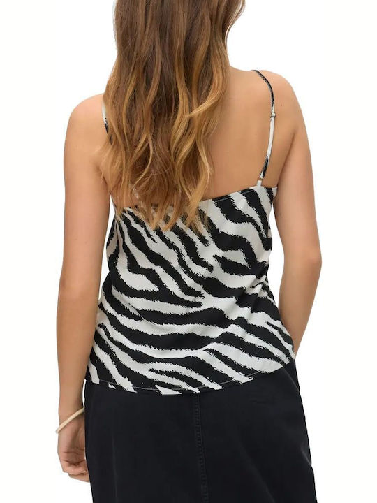 Easy Joy Women's Blouse Animal Print White