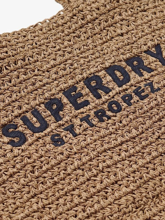Superdry Плетена Плажна Чанта Бежова