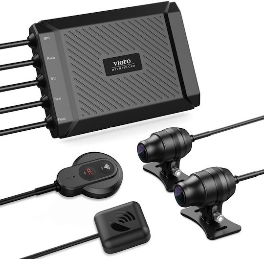 Viofo MT1 Dual Motorcycle Dashcam 32GB Action Camera Full HD (1080p) και Wi-Fi Μαύρη