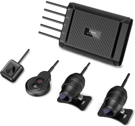 Viofo MT1 Dual Motorcycle Dashcam 32GB Action Camera Full HD (1080p) και Wi-Fi Μαύρη