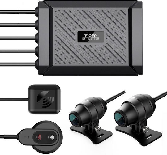 Viofo MT1 Dual Motorcycle Dashcam 32GB Action Camera Full HD (1080p) και Wi-Fi Μαύρη