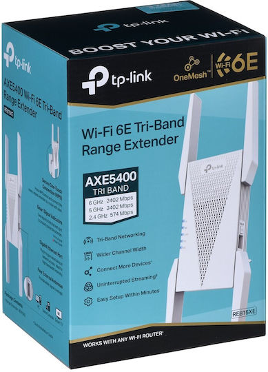 Mercusys ME80X v1 WiFi Удължител Двулентов (2.4 и 5GHz) 3000Mbps