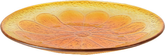 Kaemingk Teller Untiefe Glas Orange mit Durchmesser 14.5cm