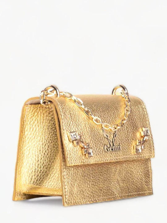 Leather Women's Bag Shoulder Gold